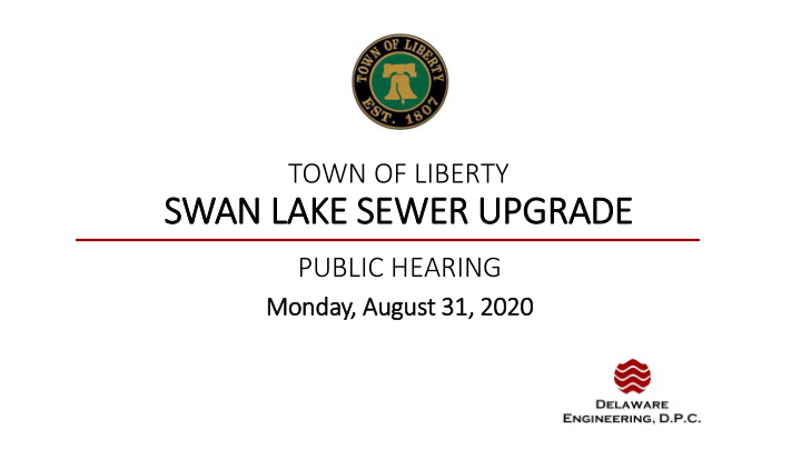 swan l an lake sewer u upgrad ade