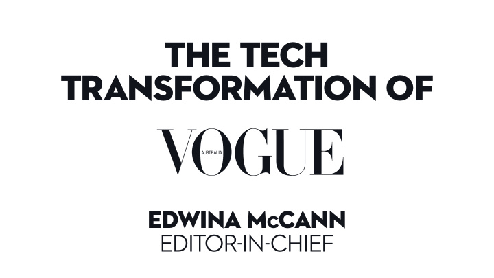 the tech transformation of