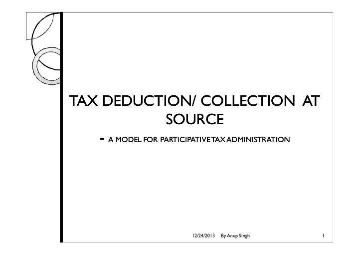 tax deduction collection at tax deduction collection at