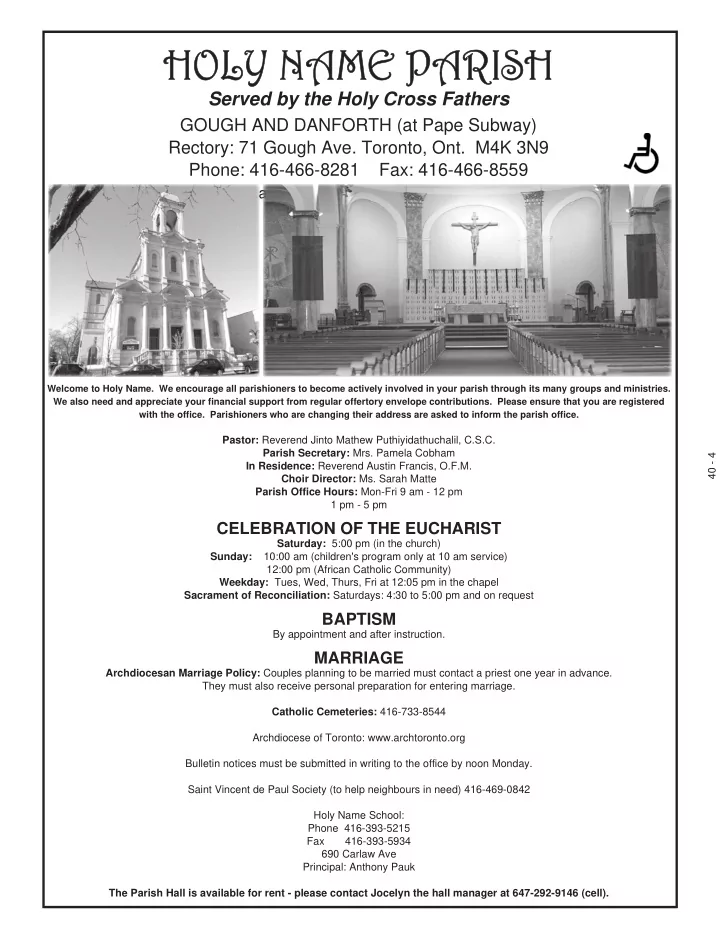 holy name parish holy name parish