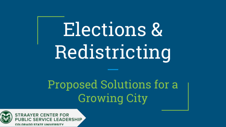 elections redistricting