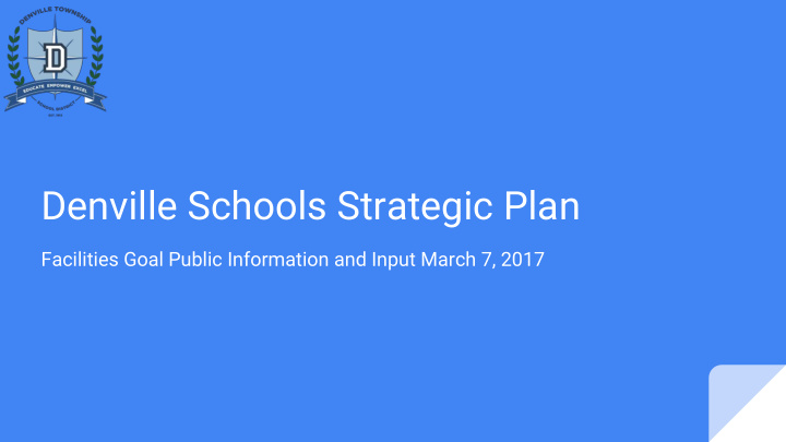 denville schools strategic plan