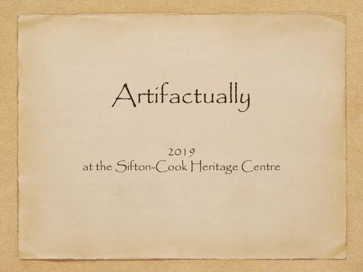 artifactually