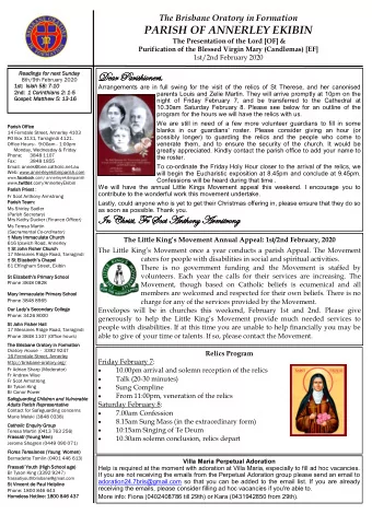 PARISH OF ANNERLEY EKIBIN  The Presentation of the Lord [OF] &amp;  Purification of the Blessed