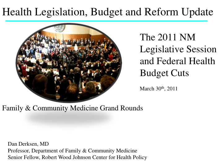 health legislation budget and reform update