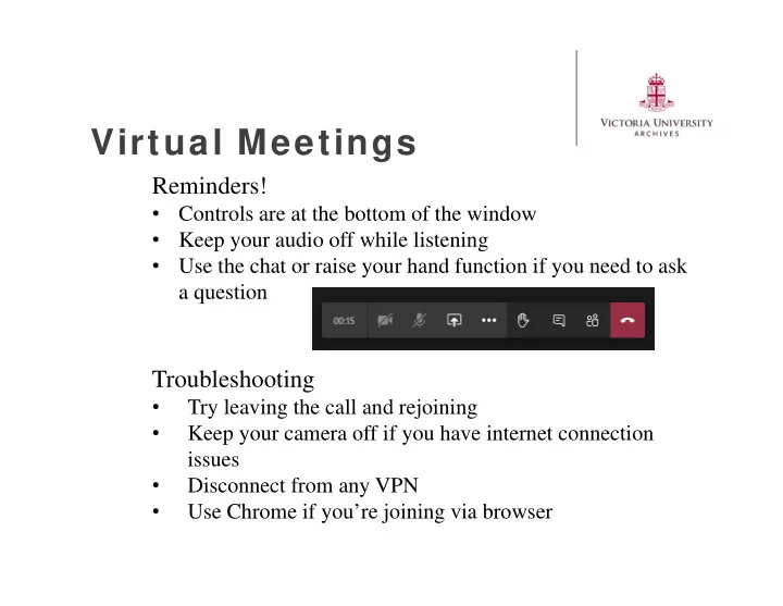 virtual meetings