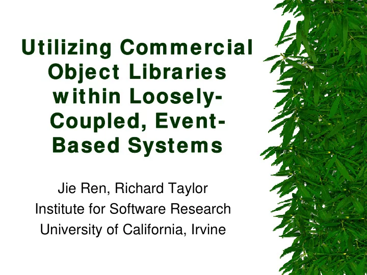 utilizing commercial utilizing commercial object