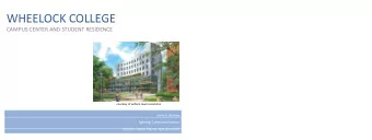 WHEELOCK COLLEGE WHEELOCK COLLEGE CAMPUS CENTER AND STUDENT RESIDENCE courtesy of william rawn
