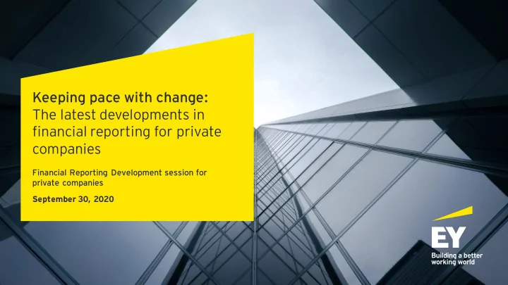 keeping pace with change the latest developments in