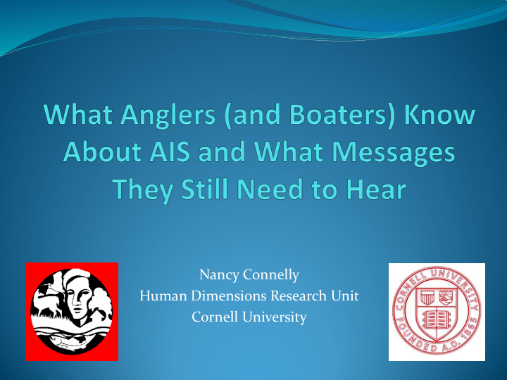 nancy connelly human dimensions research unit cornell