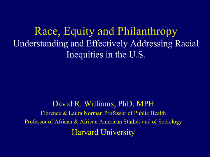 race equity and philanthropy