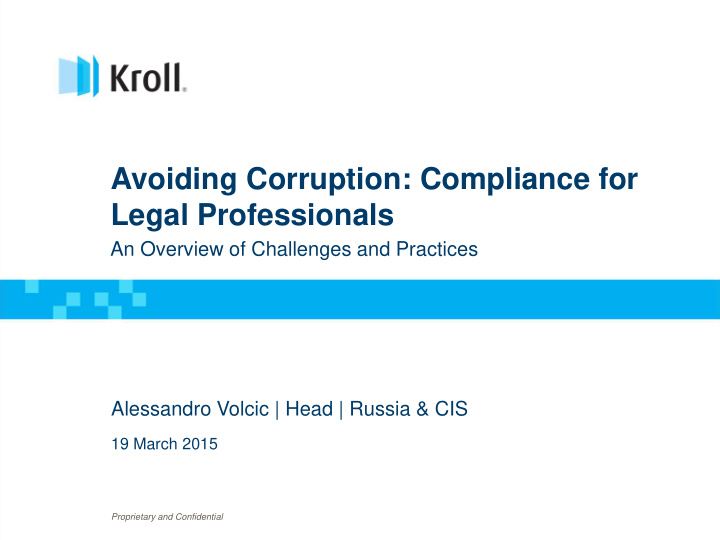 avoiding corruption compliance for