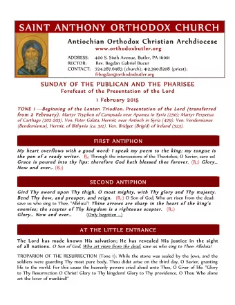 SA  SAINT ANTHONY ORT  RTHODOX  X CH  CHURCH  RCH  Ant  Antioc  ochian  n Orthod  odox  ox Ch