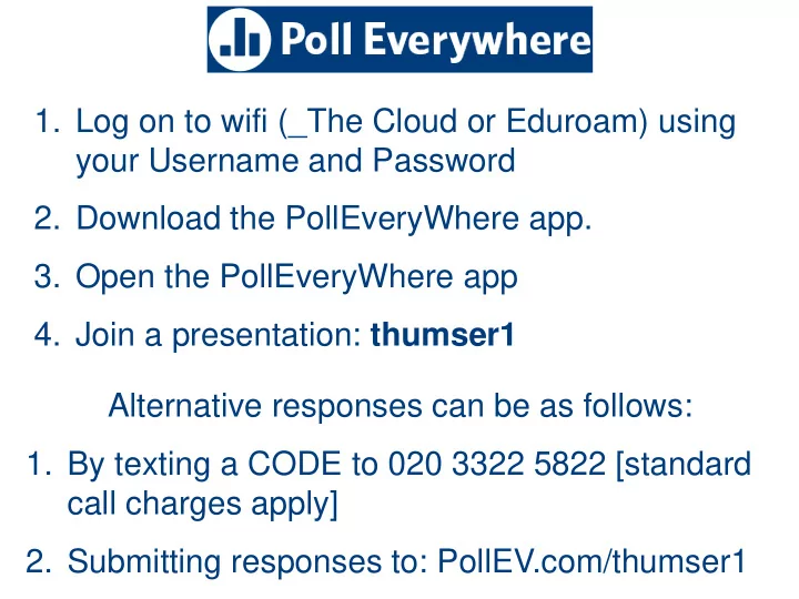 1 log on to wifi the cloud or eduroam using your username