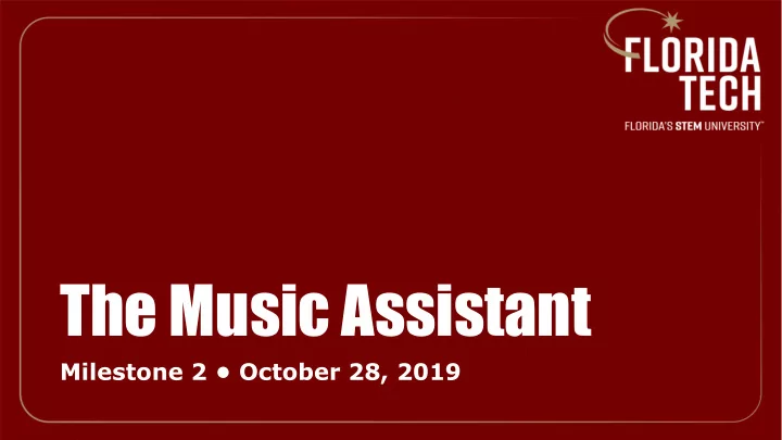 the music assistant