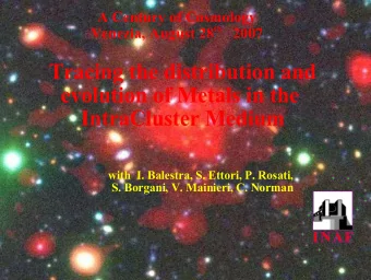 Tracing the distribution and  evolution of Metals in the  IntraCluster Medium  with  I. Balestra,