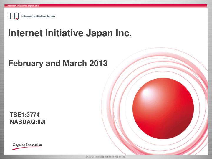 internet initiative japan inc