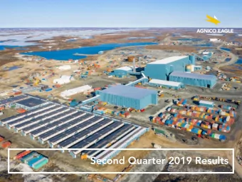 Second Quarter 2019 Results  Forward Looking Statements  The information in this presentation has