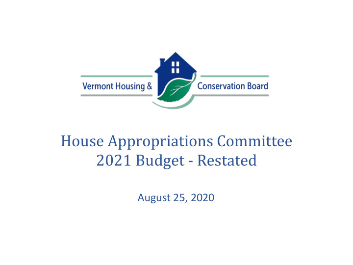 2021 budget restated