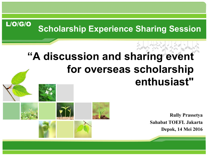 a discussion and sharing event for overseas scholarship