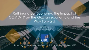 Way Forward  Daniel Borg  Chief Executive Officer Standing Committee on Gozo Affairs  16