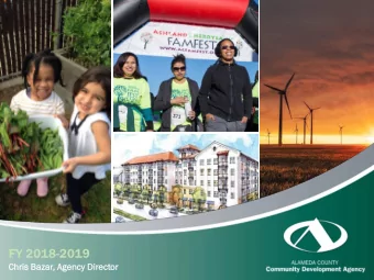 FY 2018-2019  FY 2018-2019  Chris  is Bazar,  , Agenc  ncy  y Direct  ector  or  Chris Bazar,