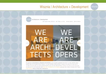 Wisznia | Architecture + Development  Wisznia | Architecture + Development  The Rebirth of a