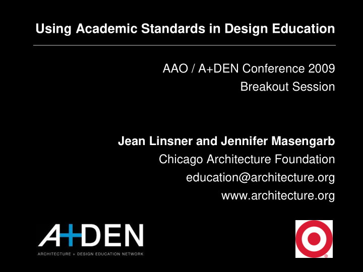 using academic standards in design education