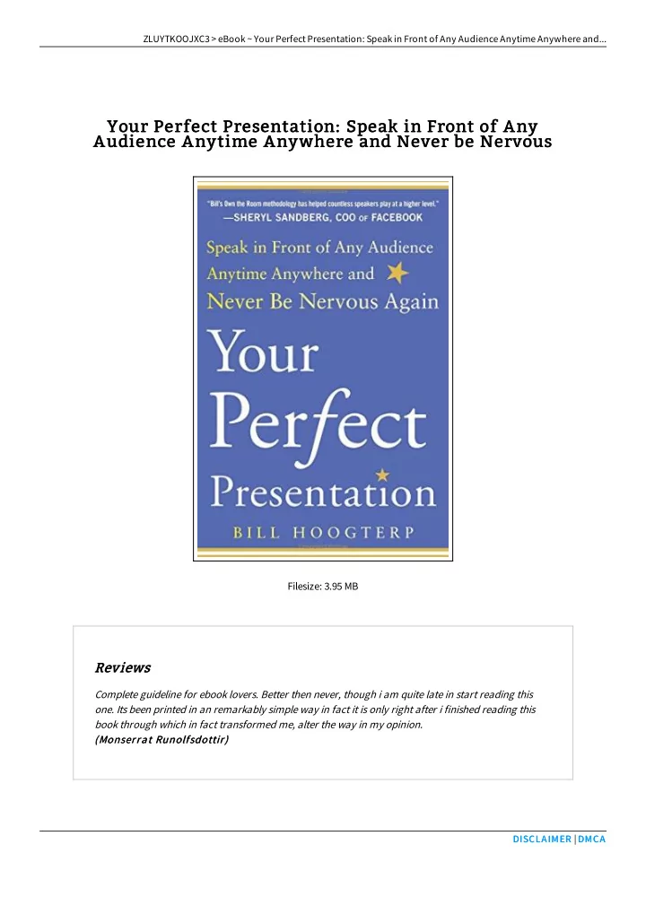 your perfect presentation speak in front of any your