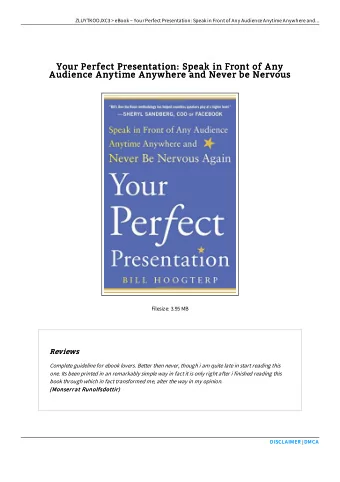 Your Perfect Presentation: Speak in Front of Any  Your Perfect Presentation: Speak in Front of Any