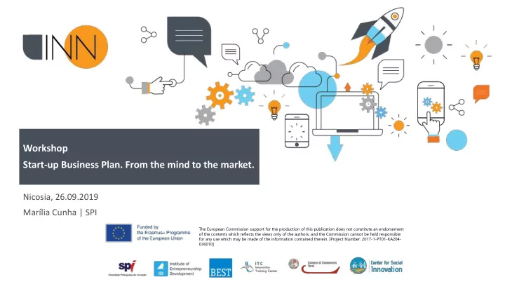 start up business plan from the mind to the market