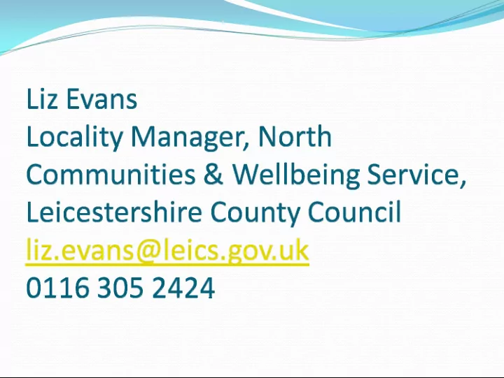 who are communities wellbeing