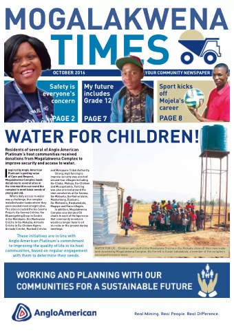 TIMES  OCTOBER 2016  YOUR COMMUNITY NEWSPAPER  My future  Sport kicks  Safety is  includes  off