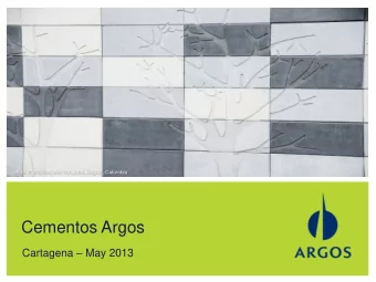 Cementos Argos Cartagena  May 2013  1  Mural arquitectnico  This document contains