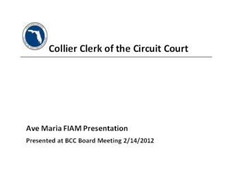 Fiscal Impact Analysis Model (FIAM) Review  Collier County Clerk of the Circuit Court  February