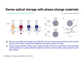 Blue-ray recordable and erasable discs (BD-RE) is the most advanced commercial optical storage