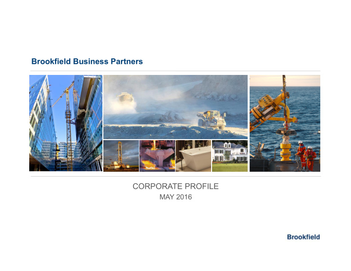 brookfield business partners corporate profile