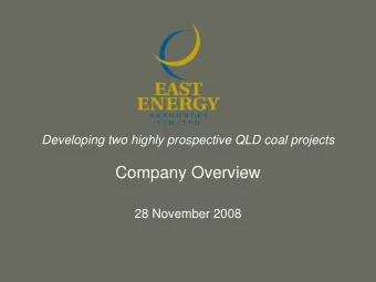 Company Overview  28 November 2008  Disclaimer  This presentation (&quot;Presentation&quot;) has
