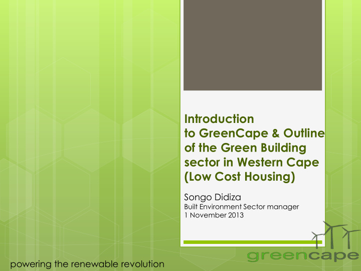 to greencape outline