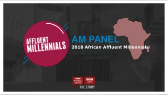 AM PANEL  2018 African Affluent Millennials  The BBC and  Affluent Millennials  BBC News has a