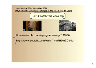 https://www.bbc.co.uk/programmes/p0119732  https://www.youtube.com/watch?v=u7H9wtZO8nM  1  Date: