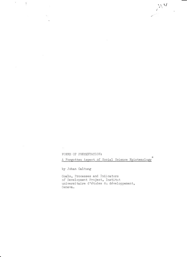 forms of presentation