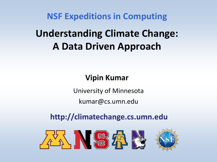 understanding climate change a data driven approach