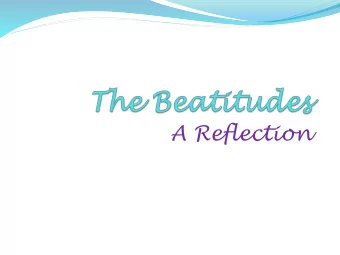 A Reflection  Come, O Holy Spirit, fill the hearts of your faithful,  and enkindle in them  the