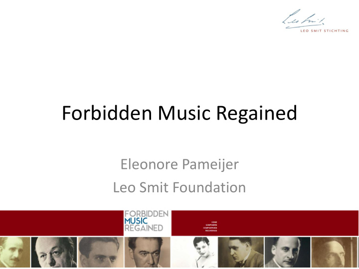 forbidden music regained