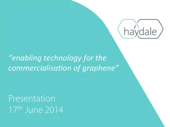 Presentation 17 th June 2014  Disclaimer  This  presenta,on  document  and  its