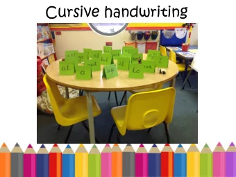 Cursive handwriting  Quotes  tes from  m pa  parents  nts at other  r sc  schools  ls following