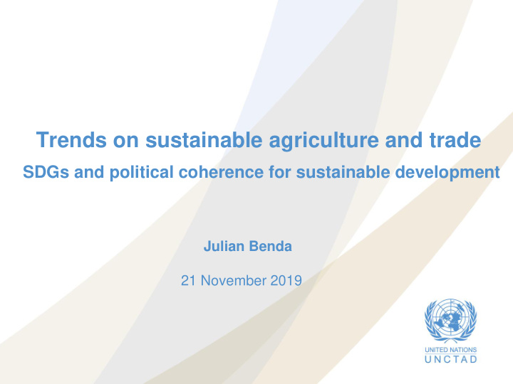 trends on sustainable agriculture and trade