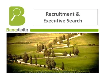 Recruitment &amp;  Executive Search  Who is Benedicite? Benedicite is Latin for  Good luck,