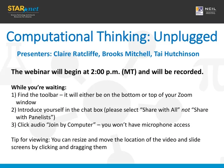 computational thinking unplugged